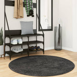 Vidaxl Rug Pamplona Shaggy Sterkt moderne Ø 160 cm Anthracite