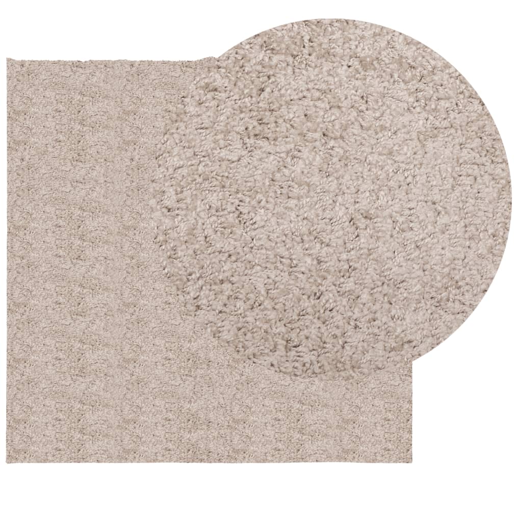 VIDAXL RUAM PAMPLONA SHAGGY BEIGE 120X120 CM