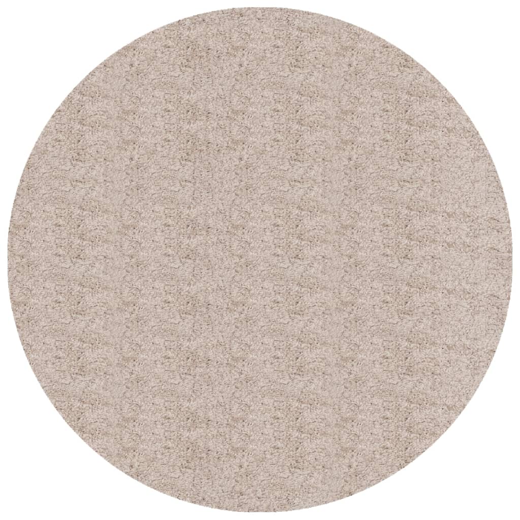 Alfombra Vidaxl Pamplona Shaggy altamente moderna Ø 120 cm beige