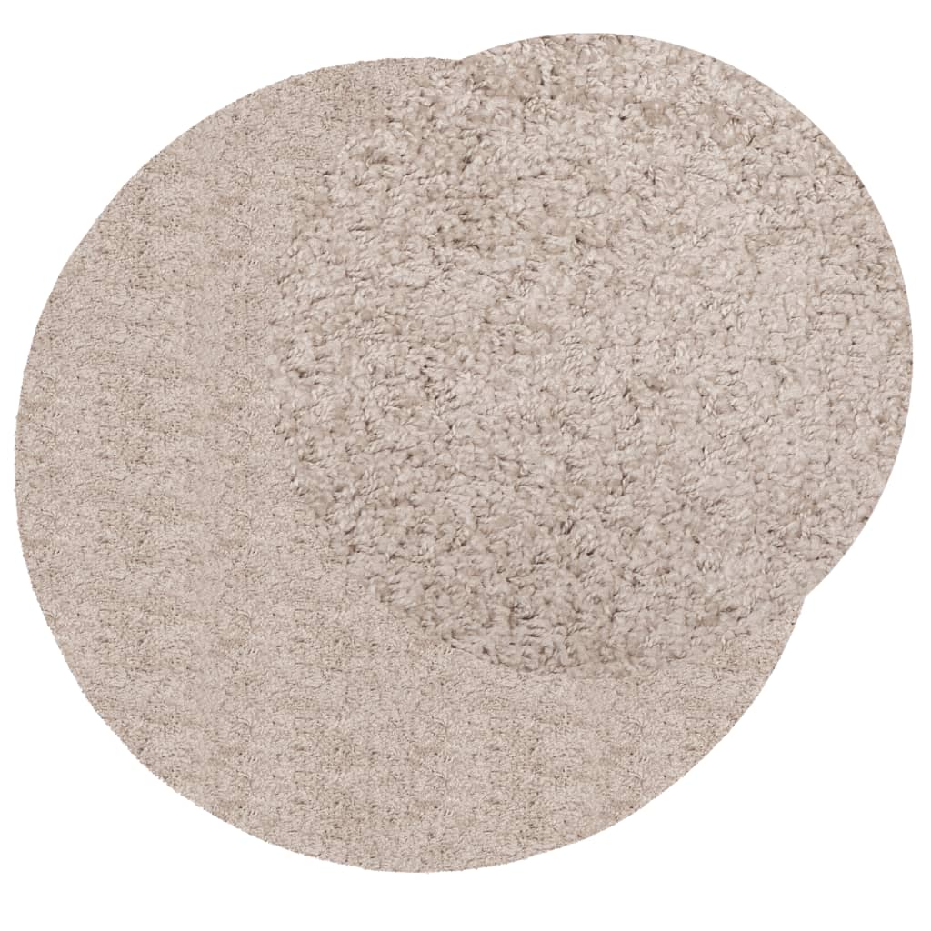 Vidaxl Rug Pamplona Shaggy Vysoce moderní Ø 240 cm beige