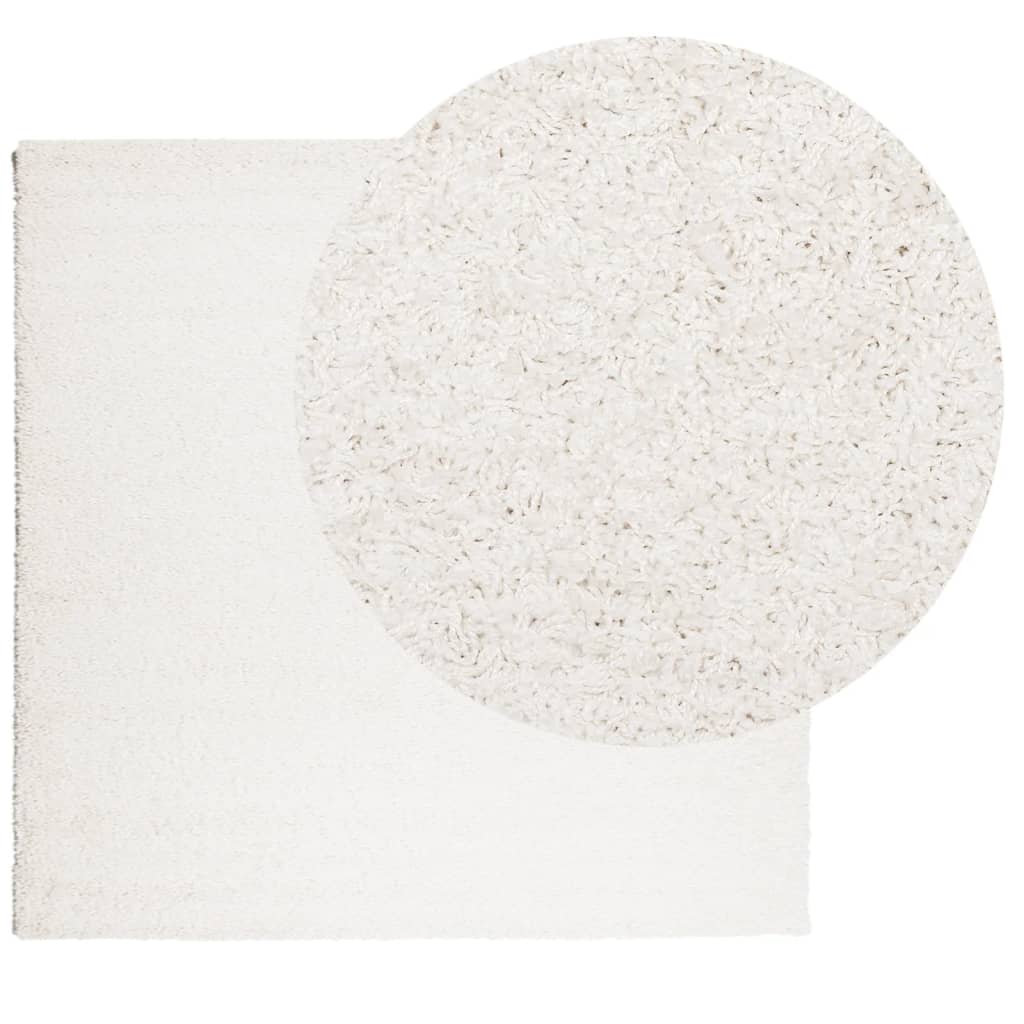 Vidaxl Teppich Pamplona Shaggy hochmoderne 120x120 cm Creme