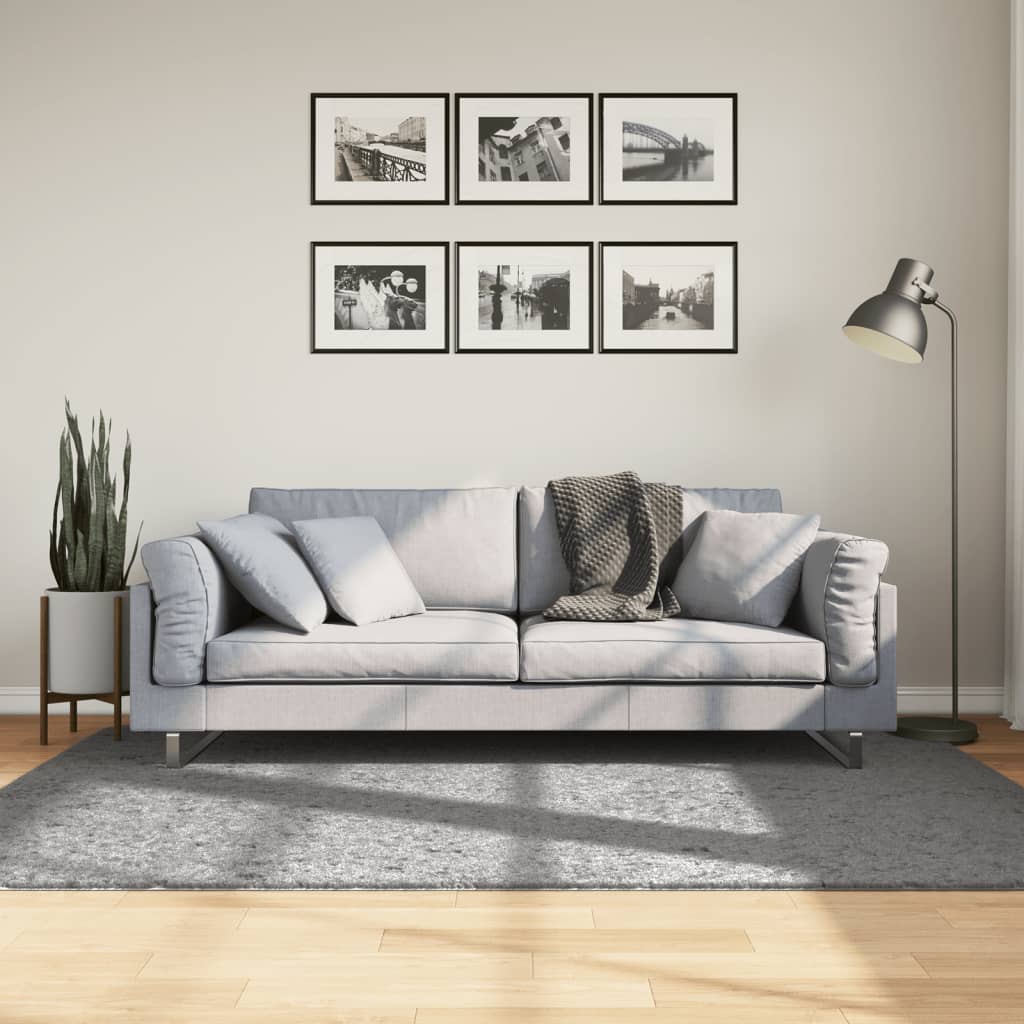 Vidaxl Rug Pamplona Shaggy Vysoce moderní 140x200 cm šedá