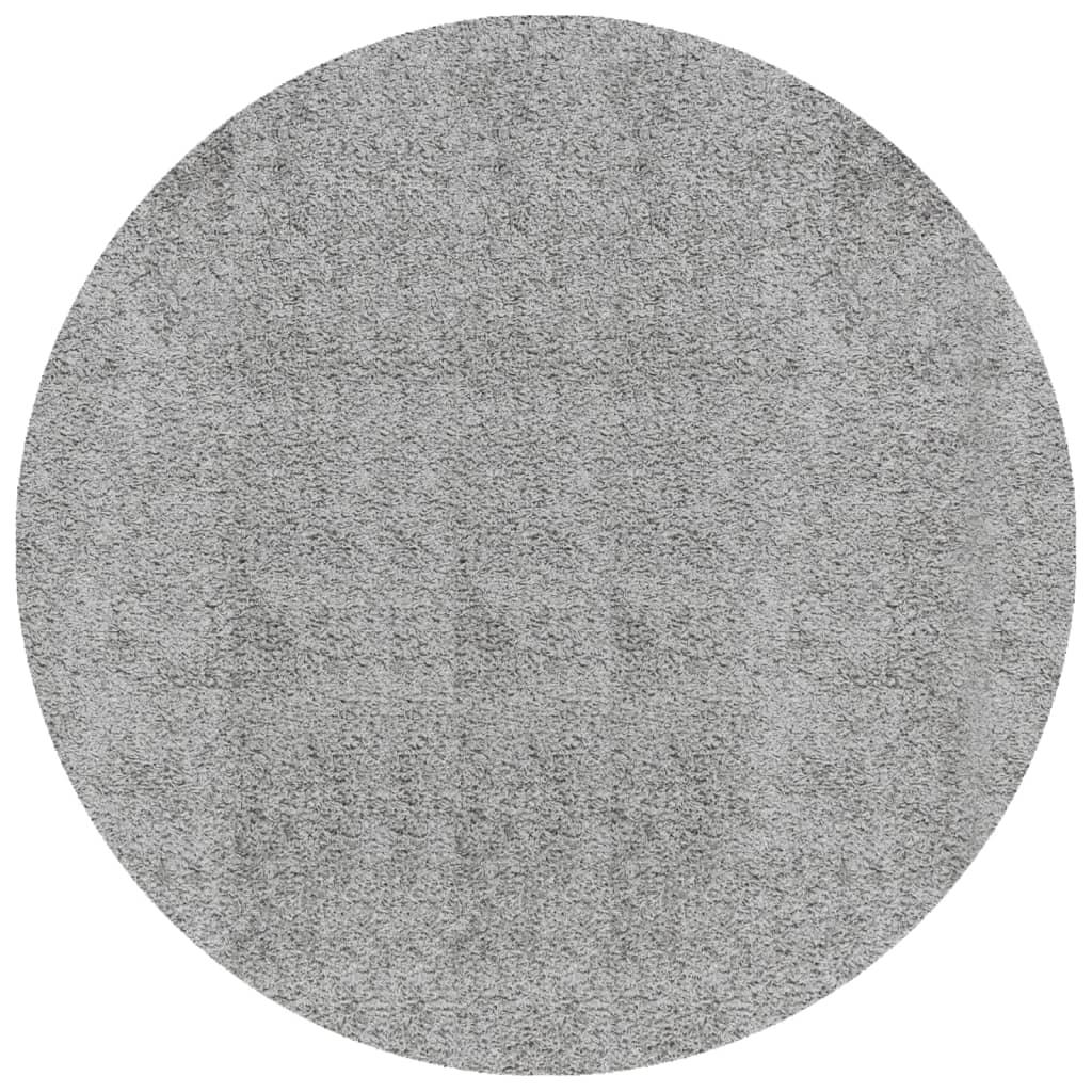 Alfombra Vidaxl Pamplona Shaggy altamente pole moderno Ø 80 cm gris