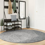 Alfombra Vidaxl Pamplona Shaggy altamente pole moderno Ø 200 cm gris