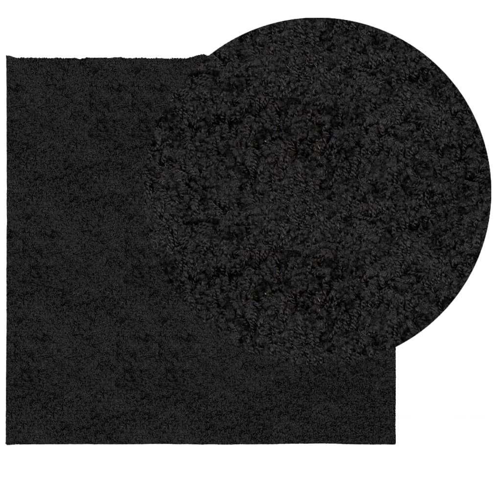 VIDAXL RUAM PAMPLONA SHAGGY ALTOGGIO MODERNO 120x120 cm nero