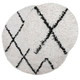 Vidaxl rug Pamplona Shaggy Highly pile Ø 80 cm cream and black