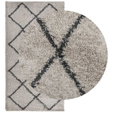 Vidaxl rug Pamplona Shaggy Highly Pole 80x150 cm Beige Anthracite