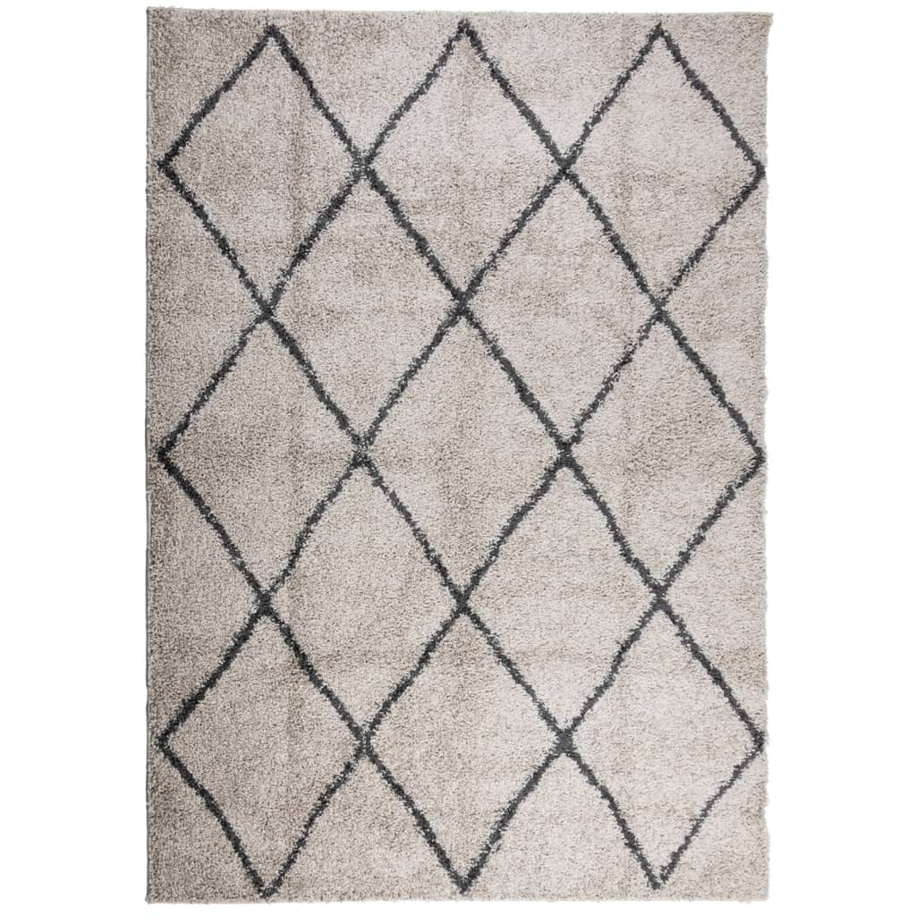 Vidaxl Rug Pamplona Shamgy héich Poly 140x200 cm Anthacit