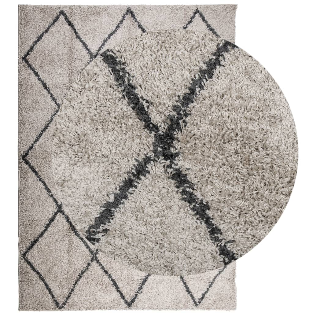 VIDAXL RUAM PAMPLONA SHAGGY ALTAMENTE POLE 200x280 cm BEIGE ANTRACITE