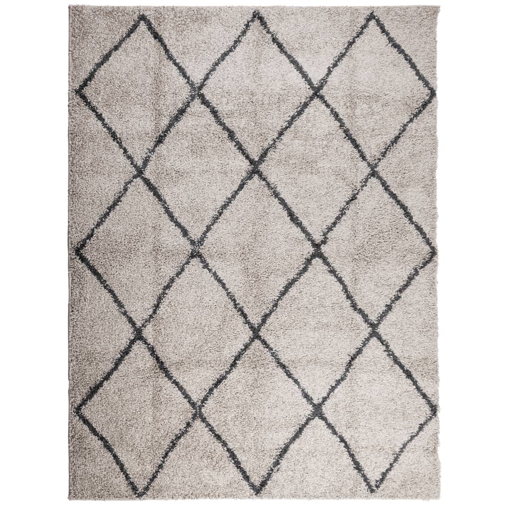 Vidaxl Rug Pamplona Shaggy visoko pol 300x400 cm bež antracit