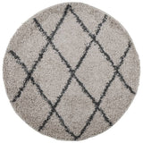 Vidaxl Rug Pamplona Shaggy Sterkt haug Ø 200 cm Beige Anthracite