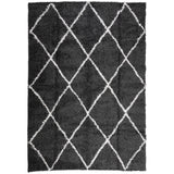 Vidaxl Rug Shaggy High Pile Modern 160x230 cm sort og fløde