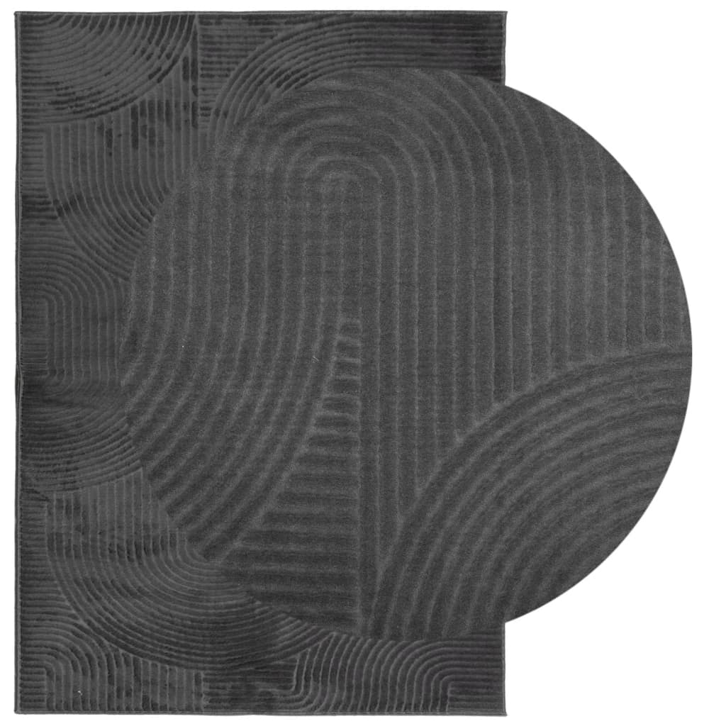 Vidaxl Rug Iza Low -Pile Scandinavian 120x170 cm Anthracite