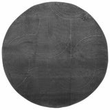 Vidaxl Rug Iza Low -Pile Scandinave Ø 80 cm anthracite