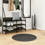 Vidaxl Rug Iza Low -Pile Scandinave Ø 80 cm anthracite