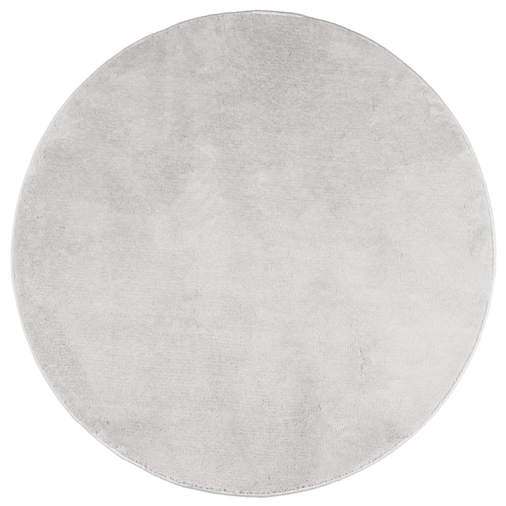 Tapis Vidaxl Oviedo Low -Pile Ø 100 cm Gray