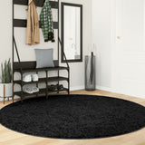 Vidaxl rug Oviedo Low -pile Ø 200 cm Black