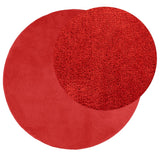 VIDAXL RAG OVIDO basso -pile Ø 120 cm rosso