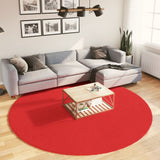 VidaXL Vloerkleed OVIEDO laagpolig Ø 240 cm rood