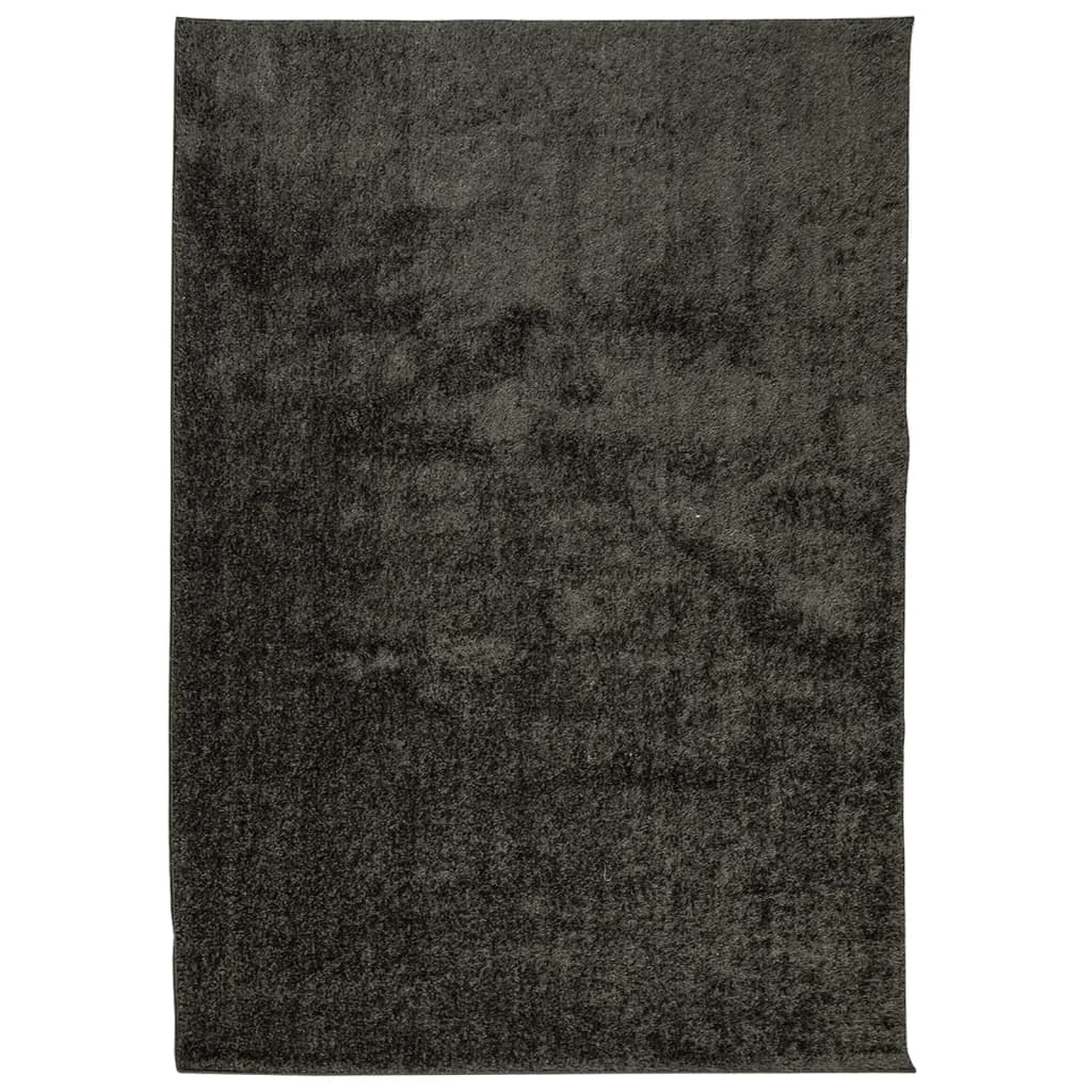 Vidaxl rug Istan high pile glossy 160x230 cm anthracite colored