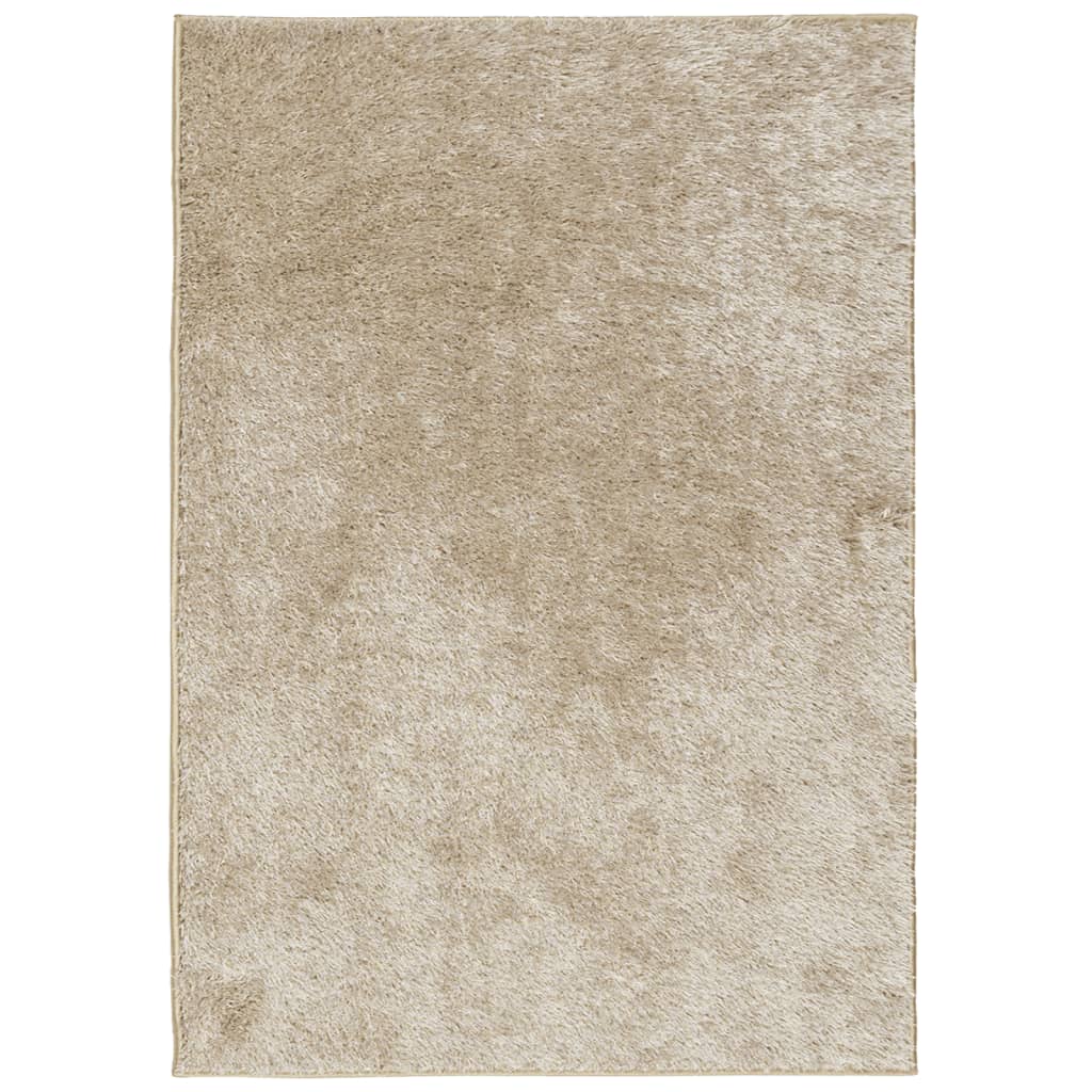 De Vidaxl Tug Istan héich glänzend 120x170 cm beige