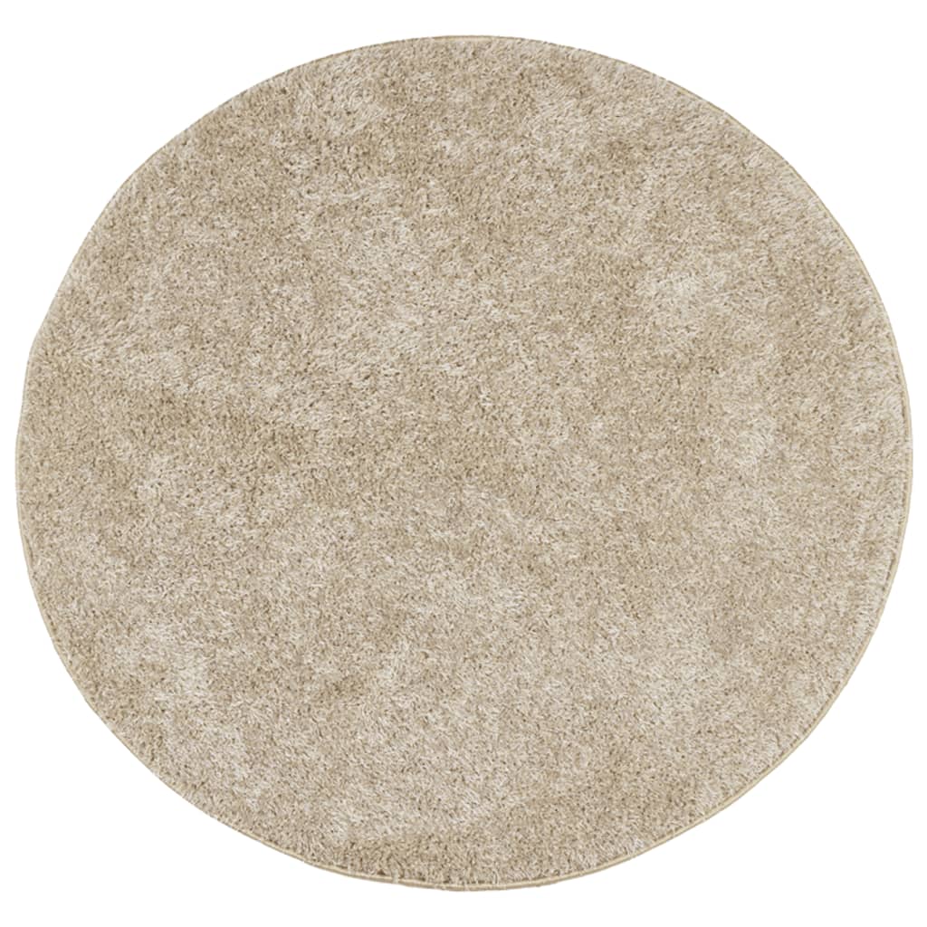 Vidaxl teppe istan for høy haug blank ø 80 cm beige