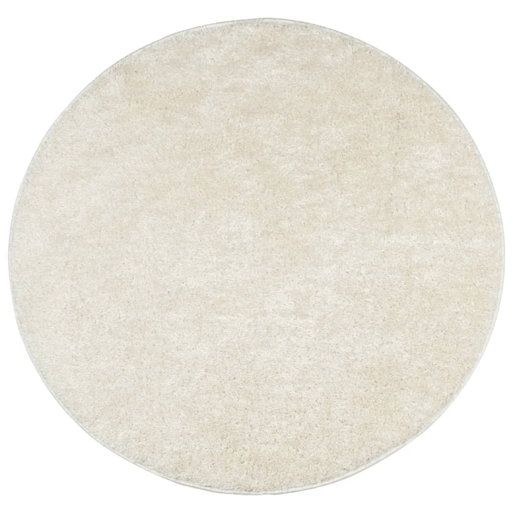 Vidaxl Rug Istan All -Pile Glossy Ø 100 cm de crema -Colorada