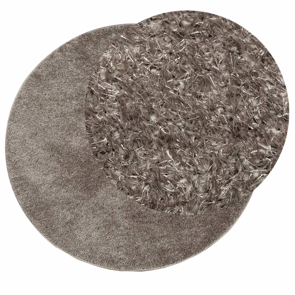 VidaXL rug Istan high pile glossy Ø 160 cm gray