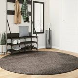 Vidaxl Rug Istan High Pile Glossy Ø 200 cm Grå