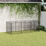 Vidaxl Dog Kennel 8 paneli stalowych w proszku