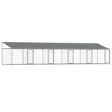 Vidaxl Loft con techo y puertas 10x2x2 M Galvanized Steel Grey