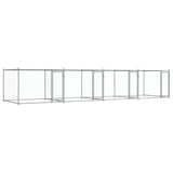 Vidaxl loft para perros con puertas 8x2x1.5 M M G Galvanized Steel Grey