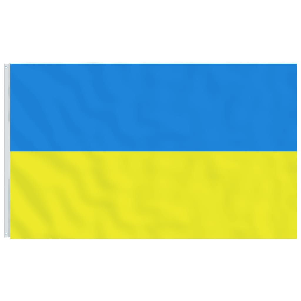 Vidaxl flag with flagpole Ukraine 6.23 m aluminum