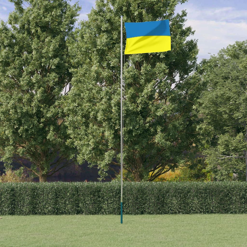 Bandera de Vidaxl con asta de ucermaine 6.23 m de aluminio