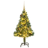 VidaXL Kunstkerstboom with 150 LEDs Christmas balls and snow 120 cm