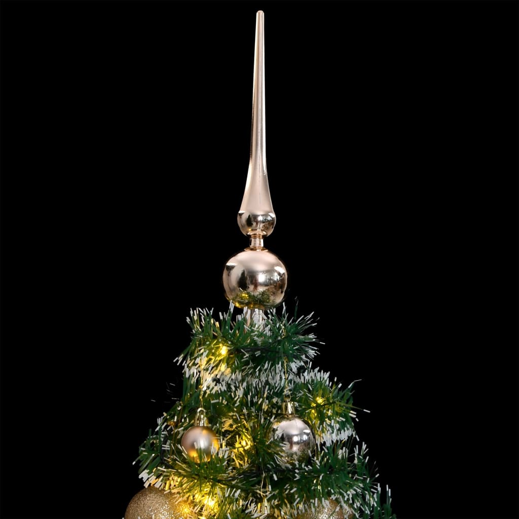 VidaXL Kunstkerstboom with 150 LEDs Christmas balls and snow 120 cm