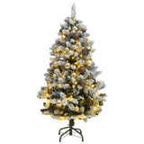 Vidaxl Kunstkerstboom with hinges 150 LED and Christmas balls 120 cm