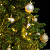 Vidaxl Kunstkerstboom with hinges 150 LED and Christmas balls 120 cm