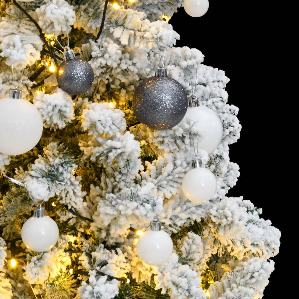 Vidaxl Kunstkerstboom with hinges 150 LEDs and Christmas balls 150 cm