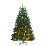 Vidaxl Kunstkerstboom con cardini da 300 LED e palle di Natale 180 cm