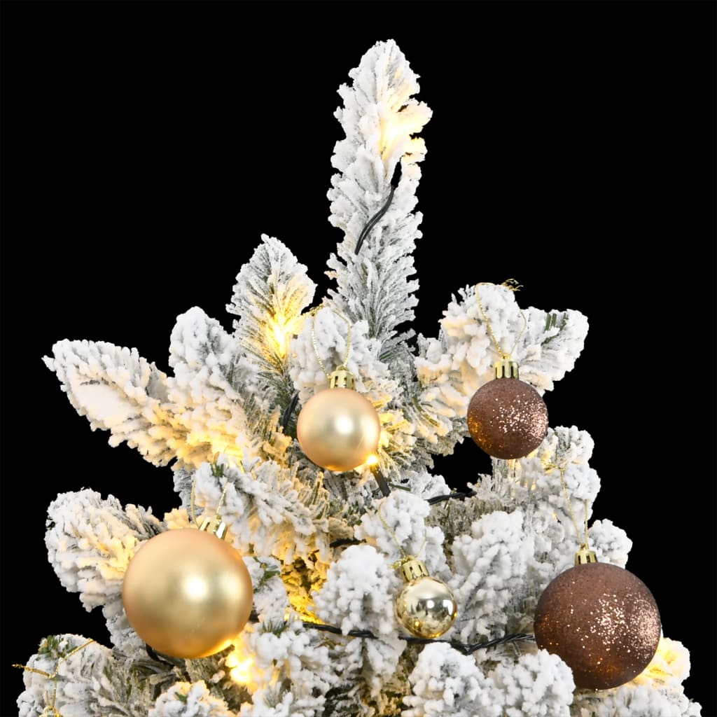 Vidaxl Kunstkerstboom avec des charnières 300 LED et balles de Noël 180 cm