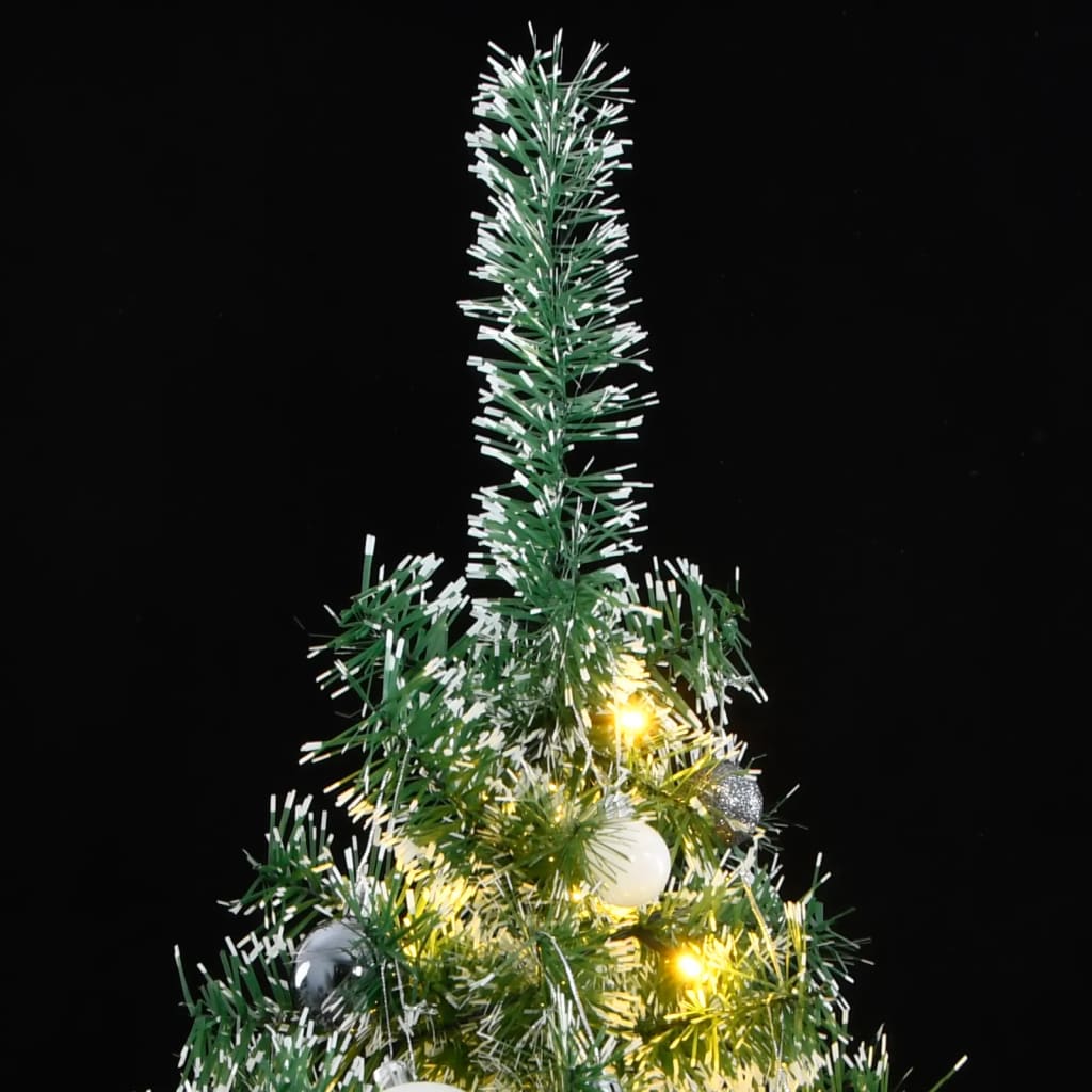 Vidaxl KunstkerStboom s 300 LED vánočními koulemi a sněhem 210 cm