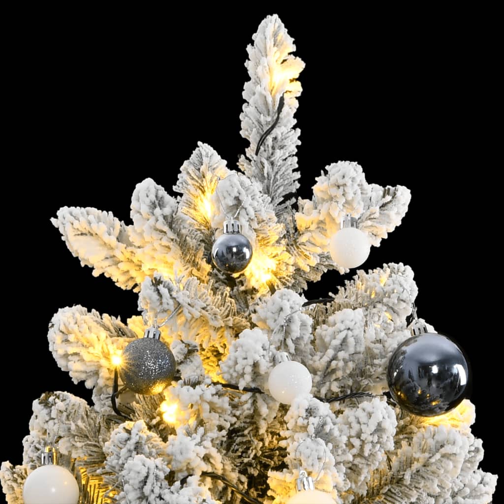 Vidaxl Kunstkerstboom avec des charnières 300 LED et balles de Noël 180 cm