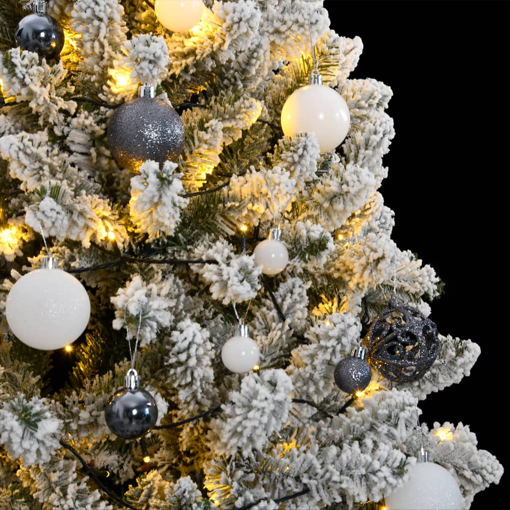 Vidaxl Kunstkerstboom s tečaji 300 LED in božične žoge 180 cm