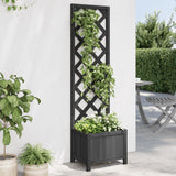 Vidaxl Planter s latwerk solidní Vurenhout Black