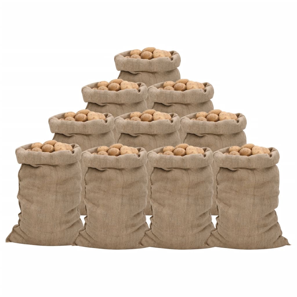 VidaXL JUTE bags 10 pieces 340 g m² 60x105 cm 100% jute