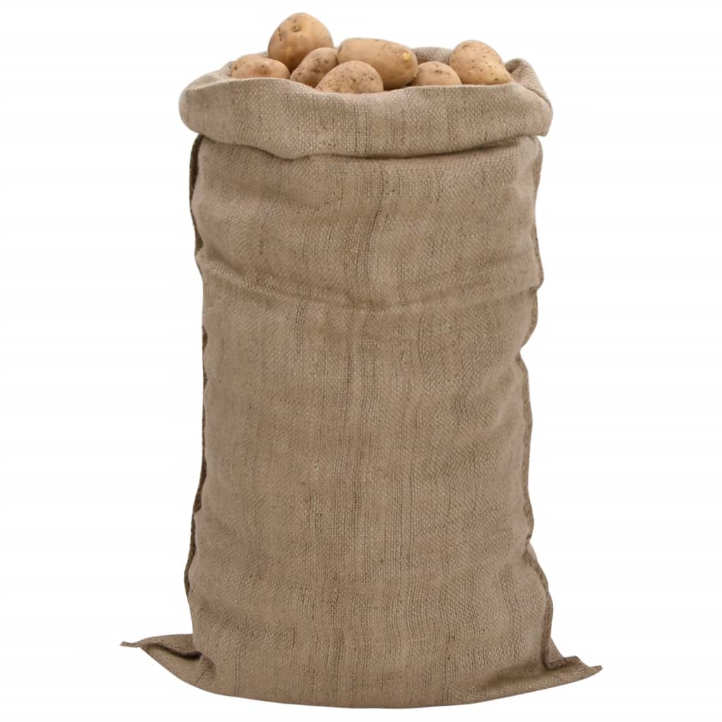 Vidaxl jute väskor 10 stycken 340 g m² 65x135 cm 100% jute