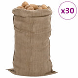 Vidaxl jute väskor 30 stycken 340 g m² 65x135 cm 100% jute