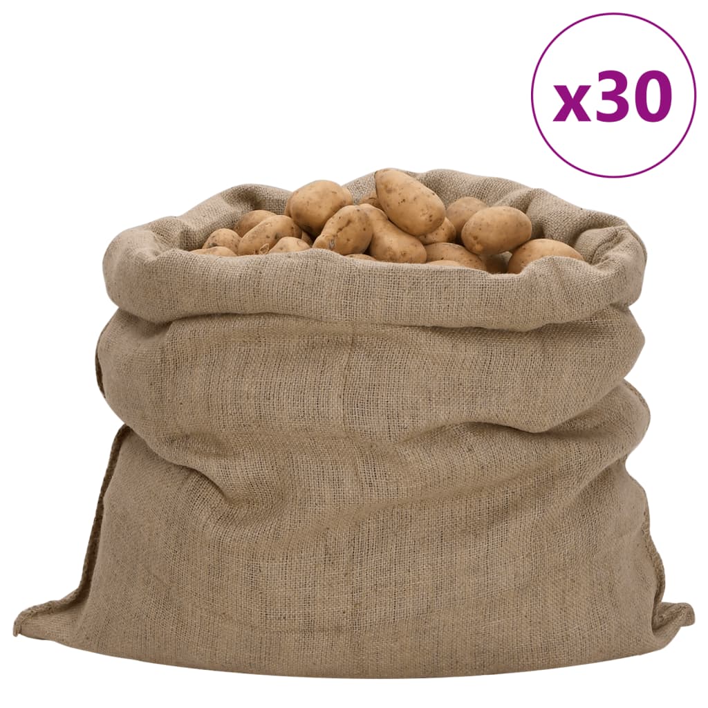 Vidaxl vrečke za jute 30 kosov 340 g m² 100x110 cm 100% juta