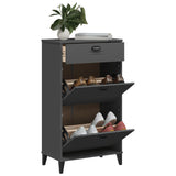 Vidaxl Shoe Cabinet Viken redigerade trä Anthracite Gray